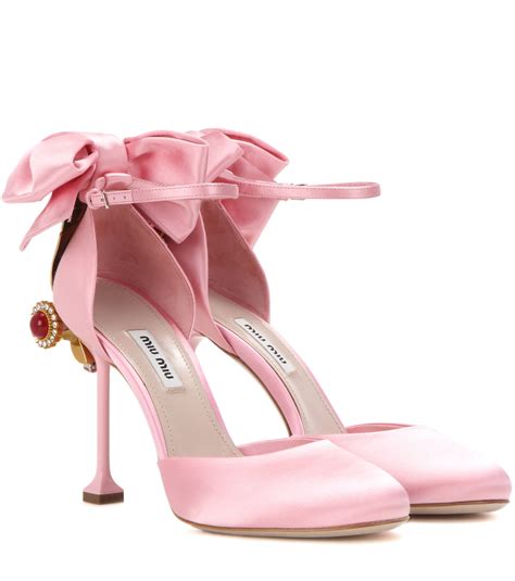 pink miu miu shoes|miu miu heels.